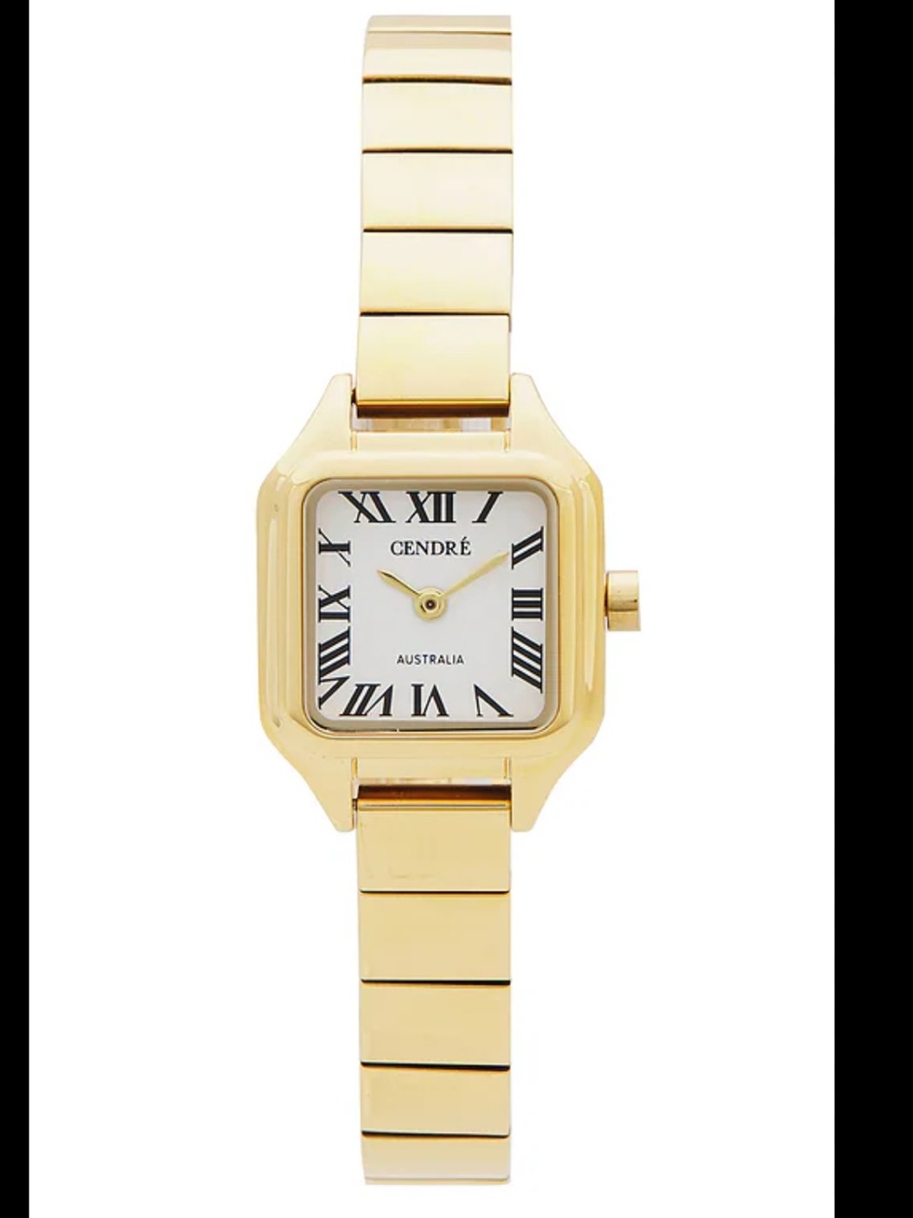Cendre Oscar gold watch with white face and Roman numerals